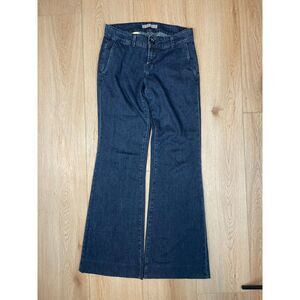 J Brand Wide Leg Jeans Size 27 Dark Wash Denim High Waist Retro Style